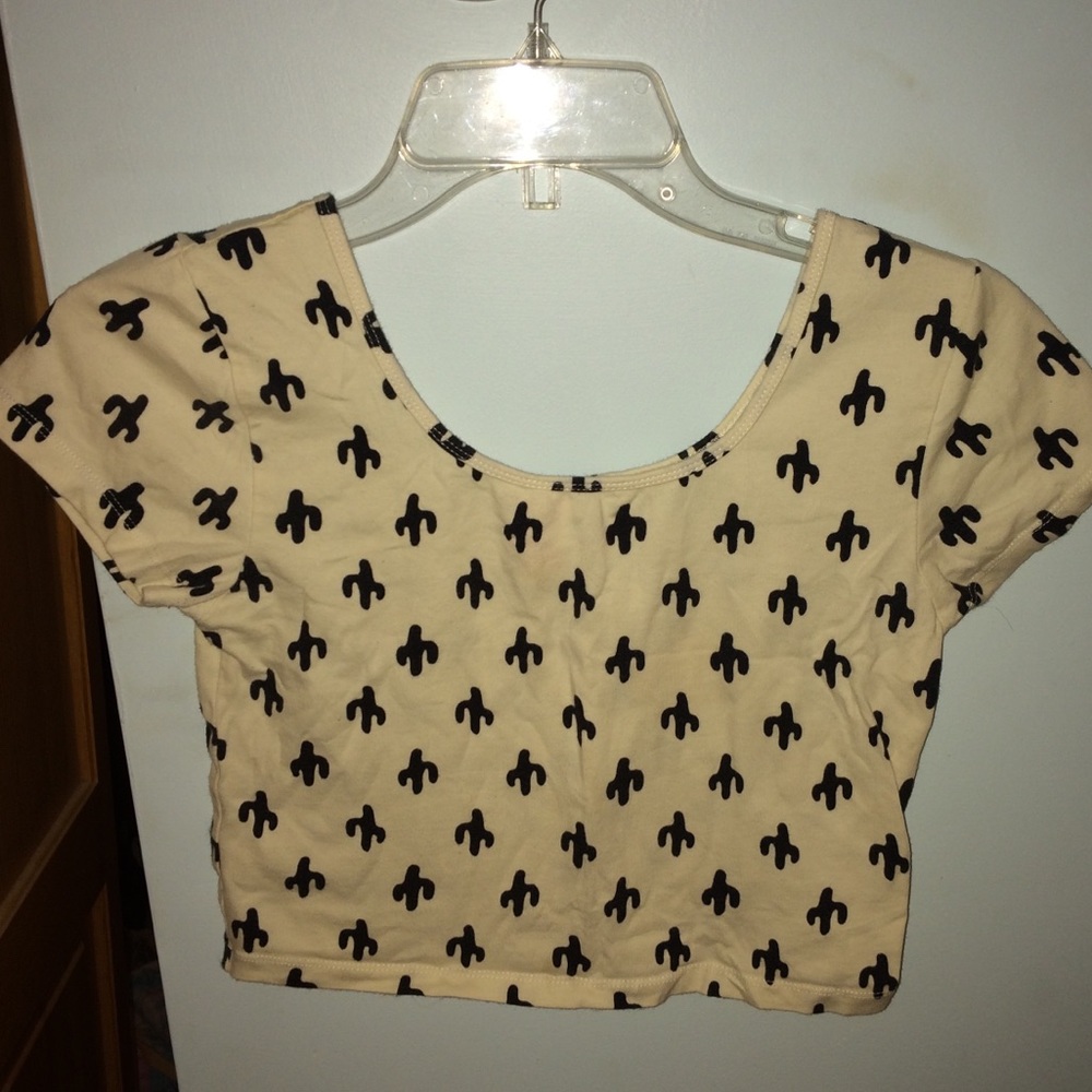 cactus print crop top